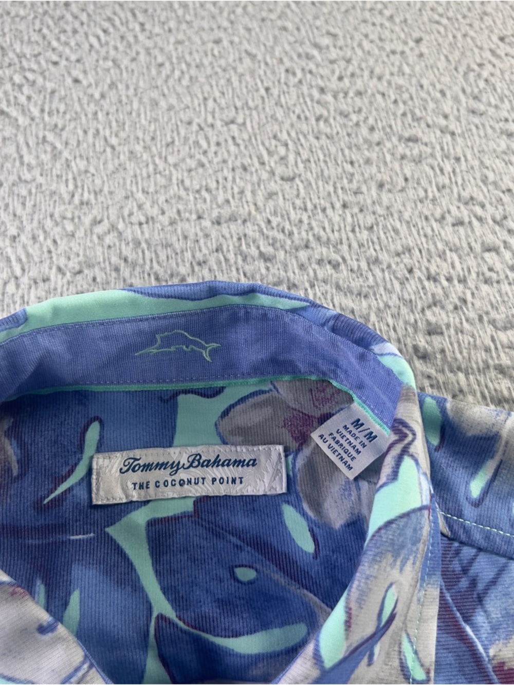 Tommy Bahama The Coconut Point Shirt Mens Medium Blue Multi Hawaiian Islandzone - Picture 7 of 10